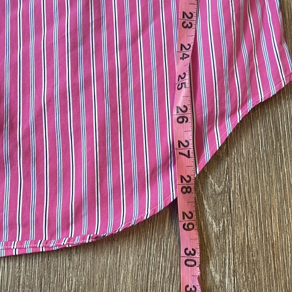 Polo Ralph Lauren Men’s Size Large Pink Striped Long Sleeve Poplin Shirt cotton - Picture 8 of 8